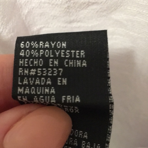 SOLD-Crochet trim white square neck top - Picture 5 of 6